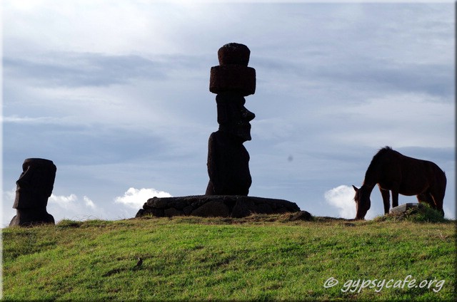 Rapa Nui Horse and Moai