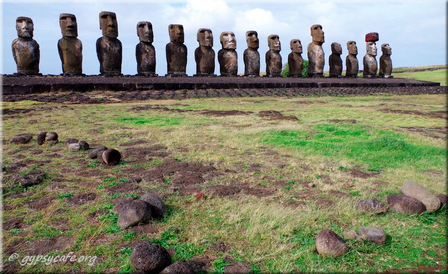 Tongariki Moai and stones